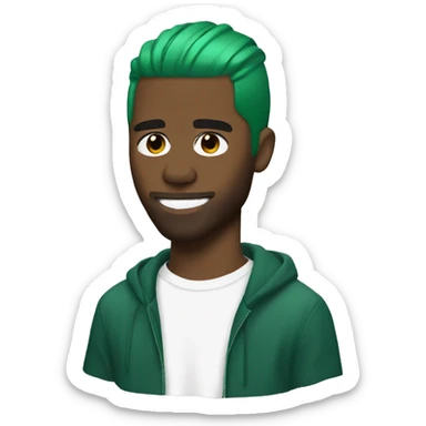 Frank ocean green hair  sticker