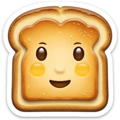 Piece of toast sticker