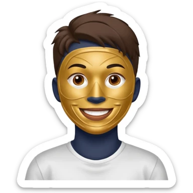 beauty facemask boy sticker