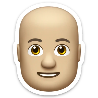 lego head bald sticker