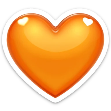Gold heart symbol on black background. Looks like a jewelry piece. Colors: gold, black, some orange. Glossy shine, simple style. sticker
