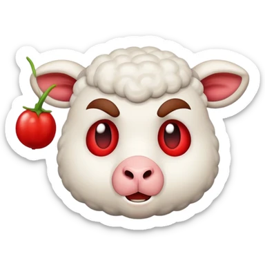 Lamb chop that is very mad sticker