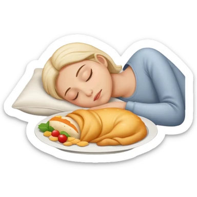 sueño y hambre  sticker