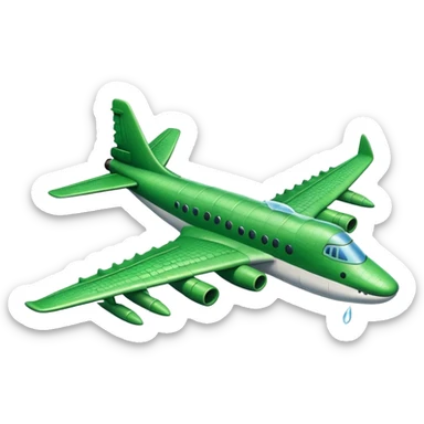 Crocodile bomber plane dropping water instead of bombs sticker