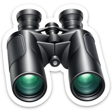 binoculars with shine sticker