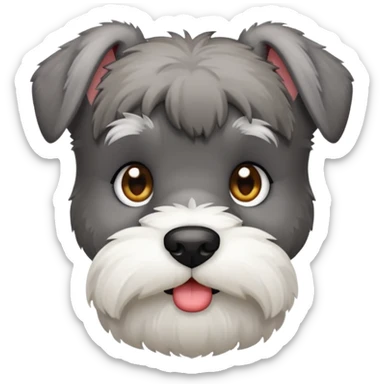 schnauzer dog emoji style sticker