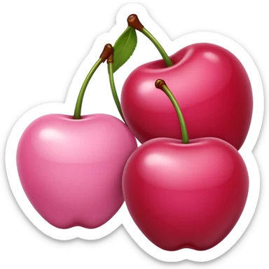 Pink cherries sticker