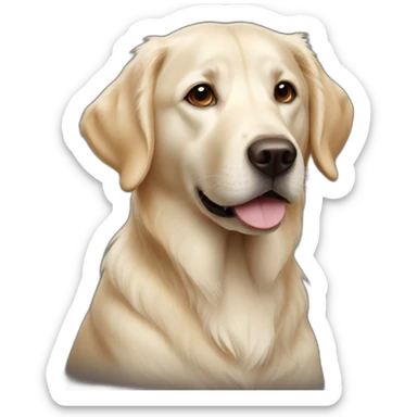 white golden retriever labrador mix sticker