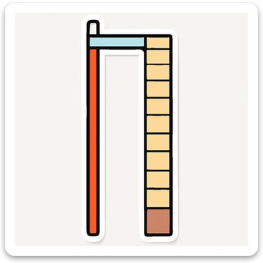 Make the brick wall appear very narrow, as if viewed directly from the side in profile. Keep the sticker style. sticker