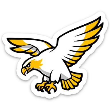 Hawk emblem with gold and black colors, House Bellona sticker