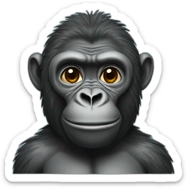 Gorilla as a biologyst sticker