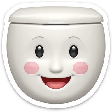 A open 🚽 with a face 😀 sticker