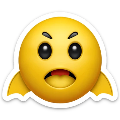 Pac-Man which just has two black dots as the eyes and a wide open mouth which is just pitch black sticker