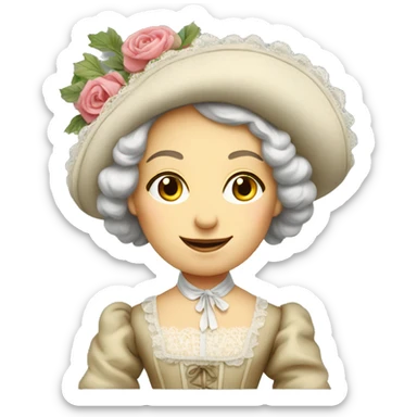 18th century Swiss lady in dress sticker