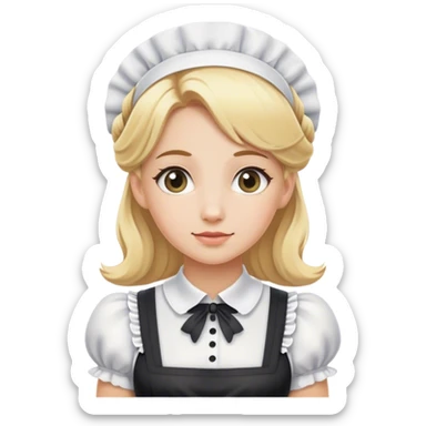 Blonde maid sticker