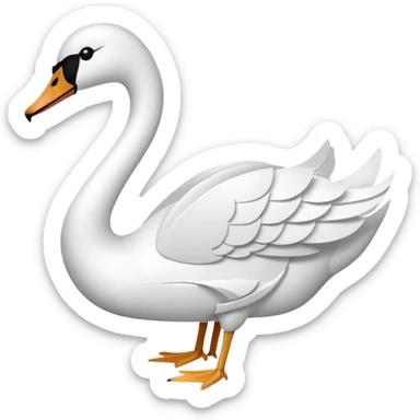 Small paper swan . sticker
