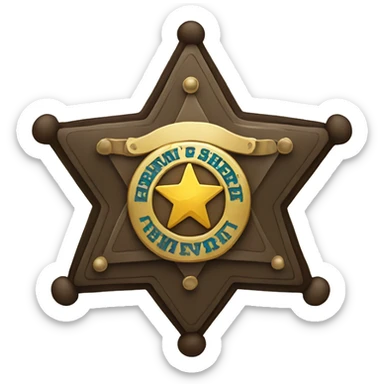 sheriff badge sticker