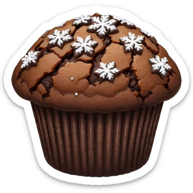 dark brown chocolate muffin sticker
