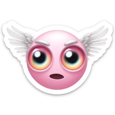 Light pink eyeball with wings sticker