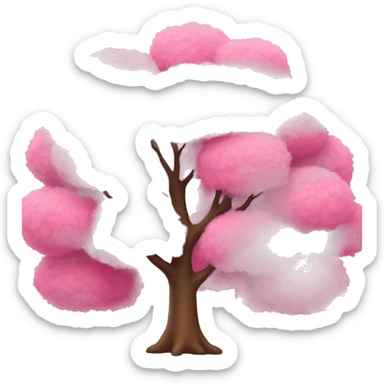 an pink tree sticker