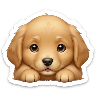 Golden retriever puppy sticker