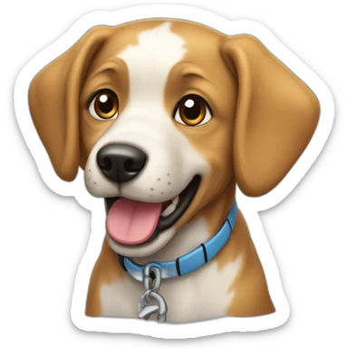 Un chien qui sourit sticker