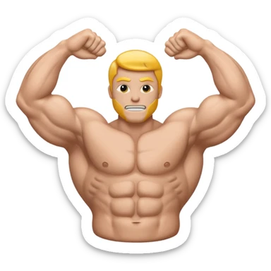 muscle icon sticker