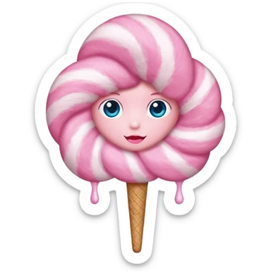 Create a cotton candy emoji without a face sticker