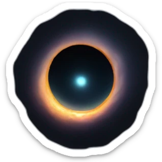 A black hole in space sticker