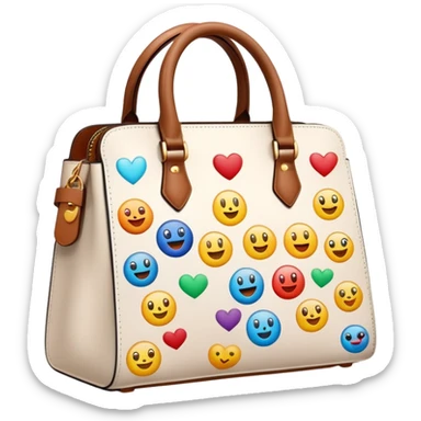 Designer bag with emojis on it sticker