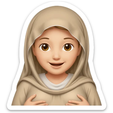 Une femme voilée enceinte sticker