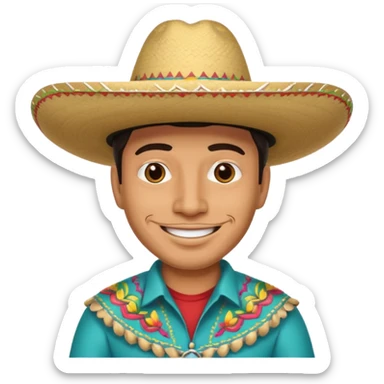 Tejana sombrero hombre sticker