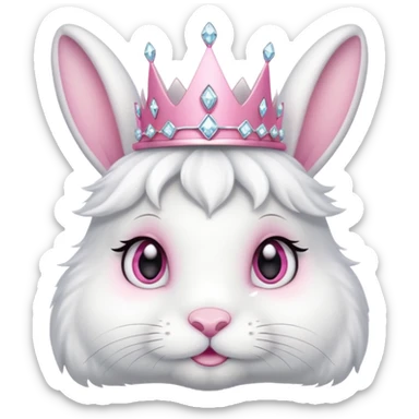 Rabbit King – fluffy white bunny with a small diamond tiara.
 sticker