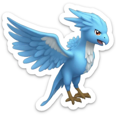 crazy funny Articuno pokemon pixelmon sticker