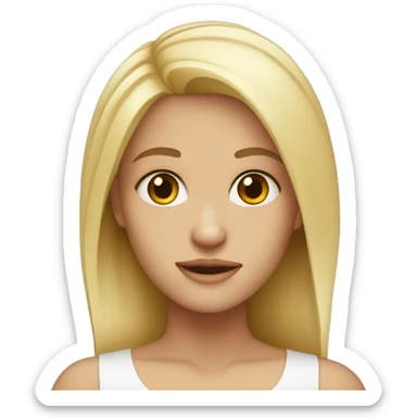 Blonde girl with hazel eyes sticker