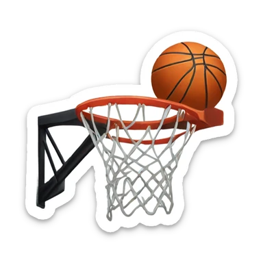 Basketball hoop sticker