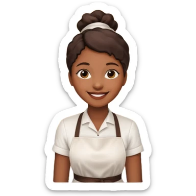 black woman Café Barista sticker