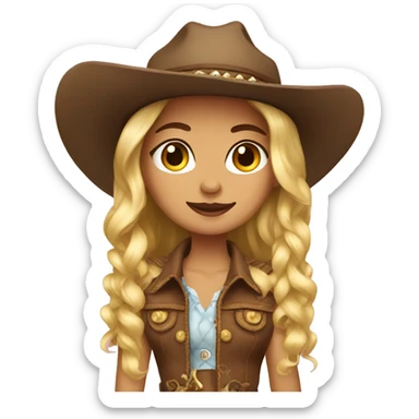 Western girly sticker