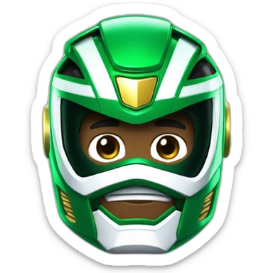 Green Mighty Morphin Power Ranger sticker