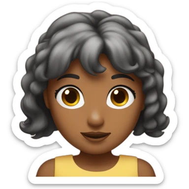 Meilleures amies trois fille deux brune et une noire sticker