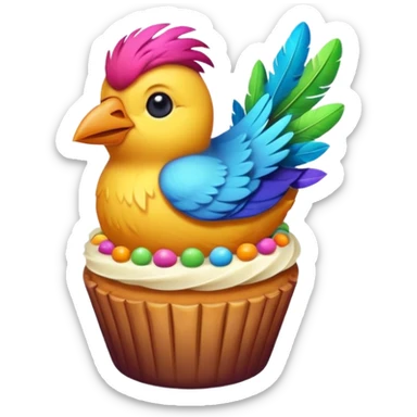 dessert bird sticker