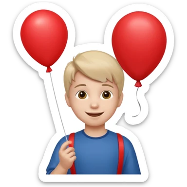 Balloon holder kid sticker