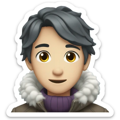 ANIME PROTAGONIST IN WINTER WONDERLAND sticker