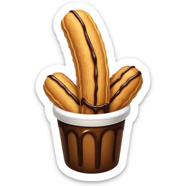 Churro with chocolate  sticker