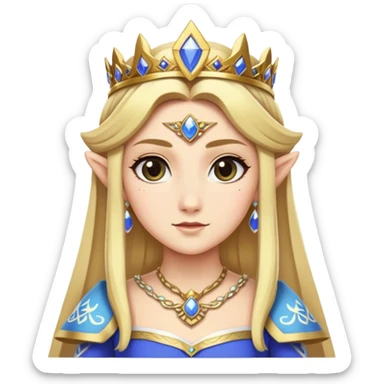 Princess Zelda with blonde hair and royal dress sticker