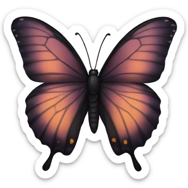 Black butterfly  sticker