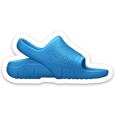 blue yeezy slide sticker