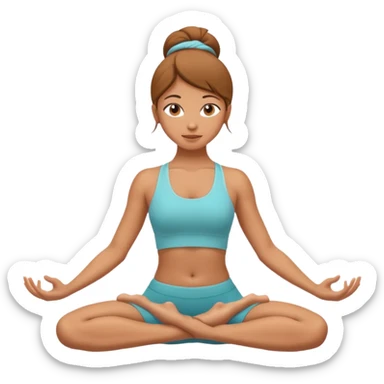 yoga girl sticker