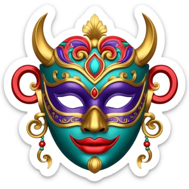 Festival themed Mask sticker