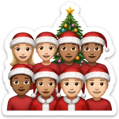 Merry Christmas emoji with my family photo sticker